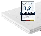 KNERST® Matratzentopper 100x200 - Praktischer & Langlebiger Topper 100x200 cm aus Komfortschaum - 6cm Höhe - Atmungsaktiv, Anpassungsfähig & Pflegeleicht - Idealer Schlafkomfort - Gelschaum Topper