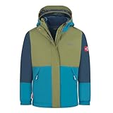 Trollkids Kids Kjerak 3in1 Jacket 140, Pine Green