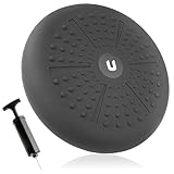 unycos - Ballsitzkissen 33 cm inklusive Pumpe, Noppenkissen, Luftkissen, Anti-Burst Sitzkissen, Balancekissen, Core, Rücken, Fitness Koordinations und Rückentraining (Grau; PureZen)