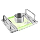 SHINEOFI Edelstahl Hähnchenbräter Tragbarer Grillrost für Geflügel Bratrost mit Fettabtropfung Outdoor Bbq Camping