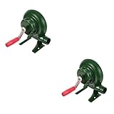 HEMOTON 2 Stück Kleines Gebläse Holzkohlegrill Luft Camping Grillzubehör Holzkohle Im Freien Mini Handbuch Feuerlöscher Im Freien Handkurbelgebläse Manuelles Feuergebläse Handgebläse Eisen