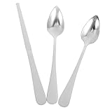 IWOWHERO Edelstahl Grapefruitbesteck Set mit Gezackten Klingen und Ergonomischem Griff Küchenwerkzeug für Kiwi Citrusfrüchte und Desserts Langlebig Scharf und Komfortabel zu Halten