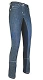 HKM Erwachsene Jodhpur-Miss Blink-1/1 Alos Besatz6169 jeansblau/dunkelblau42 Hose, 6169 Jeansblau/dunkelblau, 42