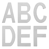 LOORGVEL Edelstahl Türbuchstaben Selbstklebend 6 Stück Kleines Alphabet A F Wetterbeständig für Hotel Büro Wohnung ohne Bohren Rostfrei