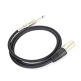 Cocoarm XLR-zu-TRS-Kabel 6,35 Mm, Symmetrisches -Leitungsmikrofonkabel mit Vergoldeten Steckern 20 AWG Sauerstofffreiem Kupfer für Bühnen-DJ-Equipment (XLR-Buchse 1 m / 3,3 Fuß)
