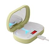 Weiche Linsenreiniger-Maschine, Ultraschall-Reinigungswerkzeug, ABS schnell und sanft für weiche Linsen, wiederaufladbares Design, intelligentes Einweichgehäuse, Display, tragbarer Brillenreiniger