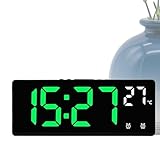 Digitaler Wecker, Sprachsteuerung, Wecker für Kinder, Temperaturanzeige, Uhr, Schlafhilfe für Nachttisch, Tisch, Arbeitszimmer, Büro, Wohnheim, Hotel, Kinder, Erwachsene, schwere Schläfer