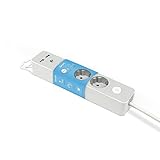 Garza - Design Steckdosenleiste mit Schalter, 3 Steckdosen, 2 USBs, 1,4 m Kabel, Flachstecker, Kinderschutz, Farbe Grau