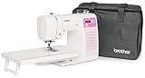 Brother CX70PES (neues Modell) Elektronische Nähmaschine mit 70 Nähstichen - Tisch und Tasche inklusive, Weiß