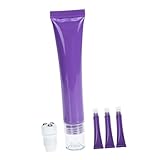 VALICLUD 4 Stück Ölspender Squeeze Tube wieder auffüllbar Größe quetschen reisen klein Öl Roller Flasche Walzenölflaschen Lipgloss-Tuben Rollapplikator für Öl Plastik Violet