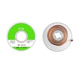 Solaughguy Entlötlitz-Lötentferner, 1,5 m Kupferdraht für Leiterplattenreparatur, mit 1,0–4,0 mm Breitenoptionen für Motherboard- und Tastaturschalter, Entlöten (3,5 mm)