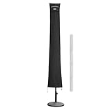 Sekey Sonnenschirm Schutzhülle mit Stab, Abdeckhauben für Ø 350cm / 200x300cm Gartenschirm mit Belüftungsöffnungen, Abdeckung für Marktschirm/Balkonschirm, wasserdicht