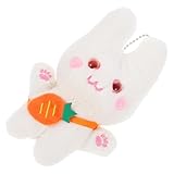 DECHOUS Karottenpuppenanhänger Süßer Plüsch Kuscheltier Hase Süße Plüsch-schlüsselanhänger Plüschanhänger Gefüllter Schlüsselanhänger Cartoon-taschenanhänger Gelb Legierung