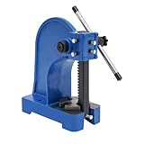 Manuelle Dornpresse 1T, Drehdornpresse Werkstattpresse Handhebelpresse Präzisions, 140 mm Maximale Höhe, zum Stanzlöchern, Biegen, Strecken, Formen