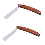 SAFIGLE 1 Satz Rasiermessermänner Klingen Rasierer Handhaben Rasierapparat Rasieren Doppelt Werkzeug Rasiermesser Für Männer Rasiermesser Männer Brown Rostfreier Stahl 2 Stück