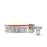 Osram LED-Reflektorlampe, Sockel: GU10, Warm White, 2700 K, 3,60 W, Ersatz für 50-W-Reflektorlampe, LED BASE PAR16
