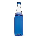 Aladdin Fresco Twist & Go Trinkflasche Kohlensäure Geeignet 700ml - Wasserflasche BPA Frei - Spülmaschinenfest - Doppelt Auslaufsicherer Deckel - für Kinder, Schule, Sport, Fitness, Outdoor - Blau