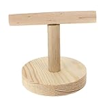 DECOMELODY Papagei Stand aus Holz Papageien für Vogelkäfig Stabile Kletterhilfe mit Muskeltraining Zubehör für Haustiervögel Fördert und Bewegung