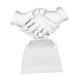 VOSAREA Transparente Kristall Trophäe mit Design Party Dekoration und Auszeichnung Vielseitig Einsetzbar für Kindergeburtstage Personalisierbar mit Wunschtext