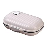 Pillendose für unterwegs: Kapselbehälter mit sieben Kammern, schmales Diätpillen-Organizer-Netz, Vitamin-Wächter im Taschenformat, Öl-Tabletten-Halter