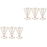 Mobestech 2 Sätze Teiliges Pommes Halter Stilvoller Snack Display Rack Für Restaurant Und Events Für Pommes Chicken Wings Und Snacks 3 Stücke * 2