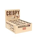 Vetain Veganer Proteinriegel Crispy Zimtschnecke - 12x 55g - schokoladiger, knuspriger Eiweißriegel - 14g Protein pro Riegel - frei von Sucralose oder Maltit - Low Sugar & sojafrei