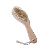 MUSISALY Massagebürste für den Körper Peeling Schwamm Handtuch Schwämme Bürste Massagebürste massage bürste massage brush hautreinigung skin clean Badebürste mit gebogenem Griff Hölzern