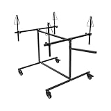 Felgenständer Reifenständer Felgenbaum Felgenbaum Fahrbar Reifenständer 4 Reifen Reifen Aufbewahrung Reifenregal für 4 Räder 100 kg Tragkraft höhenverstellbar mit Rollen für Lackierung (Schwarz)