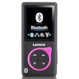 Lenco MP3-Player Xemio-768 - MP3/MP4-Player, 8 Gb Micro SD-Karte Inklusive In-Ear Kopfhörer und Bluetooth- Rosa