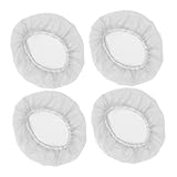 POPETPOP 4 Stück Atmungsaktive Elastische Netz Haarnetze aus Weißem Baumwollstoff Teiliges Wiederverwendbar Schützende Haarkappen für Küchen und Lebensmittelservice Schonend für