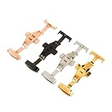 FOMIYES Uhrenverschluss Roségold Doppeldruck Faltschließe für Uhrarmbänder Langlebig Passend Modisch