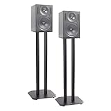 Duronic SPS1022 60 Lautsprecherständer, 60 cm hoher Ständer für Lautsprecher und Boxen bis 5 kg, 2er-Set Universal Boxenständer aus Metall, HiFi Monitor Stative, Heimkino Surround Sound