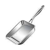 Générique Antihaft-Pfannen, Antihaft-Pfannen | quadratische Bratpfanne aus Edelstahl mit 3 Schichten, kleine tiefe Eisenpfanne, Küchenutensilien, Eierpfanne