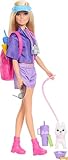 Barbie Outdoor-Abenteuer Modepuppe Malibu“ im Abenteueroutfit mit mehr als 10 Zubehörteilen zum Thema Camping, darunter EIN Hündchen, JJV59