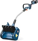 GoGonova 2×20V Akku Schneefräse, kabellos Schneebürste bis 20cm Räumhöhe, 8m Wurfweite, 35cm Arbeitsbreite, ±30° Einstellbar (Inkl. 2x4Ah Akku & 2,2A Doppelladegerät)