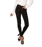 Nina Carter P106 Damen Jeanshosen Slim Fit Push-Up Skinny Jeans Mid-High Waist (DE/NL/SE/PL, Alphanumerisch, XS, Slim, Regular, Schwarz (P106))