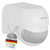 Oktaplex Ana Bewegungsmelder Aussen schwenkbar 230V IP44 180° Bewegungssensor 12m Reichweite weiß Aufputz Infrarot-Sensor