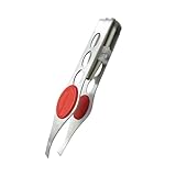 Gesichtshaarpinzette, LED-Präzisionszupfer, rutschfestes Haarentfernungswerkzeug aus Edelstahl mit ergonomischem Griff, Schönheitszubehör, Augenbrauenpinzette mit praktischem Stil, Pinzette für die Ra