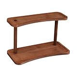 Fenteer Schreibtisch Organizer, Make Up Organizer, Platzsparend, 2 Ebenen, Praktisches Gewürzregal, Präsentationsregal für Wohnheim, Speisekammer, Schlafzimme, Dunkelbraun