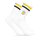 Kaempe Bier Socken(36-42), Lustige Biersocken, Geschenke für Männer Und Frau, Malle Socken für Geschenk, Witzige Bierglas Socks, Tennissocken Mit Motiv