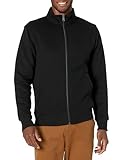 Amazon Essentials Herren Fleece-Jacke mit durchgehendem Reißverschluss, Schwarz, L