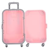 HONITANO Puppenhaus Koffer Miniaturkoffer Gepäckspielzeug Kleiner Kofferdekor Miniaturmodell Puppenzubehör Kleiner Gepäckbox Puppenhaus Einrichtung Spielzeugkoffer Rosa Langlebig Glatte Oberfläche