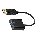 Gadpiparty Dp Zu Vga -verbindungskabel Adapter Videokonverter Mit USB-Kabel 1080p-videokonverter Black