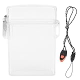 NOENNULL Water Proof ID -Abzeichenhalter, Klare Hartplastik -ID -Kartenkoffer mit Whistle Lanyard, Passt Cash -Kreditkarten -Schlüsselkarten, Nicht Nur Ein Kartenhalter, für das (Transparent weiß)