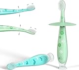 Baby Zahnbürste; Baby Toothbrush 2 Monate - 5 Jahre 2 Stücke Silikone Zahnpflege Zahnbürste Mundpflege Putztrainer Superweiche und Zahnfleischmassage