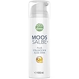 BIOVANA Moossalbe Plus – Mooscreme gegen Falten (1 Tiegel je 100 ml) – Moossalbe Gesicht Falten Antifaltencreme Soforteffekt Moos Salbe