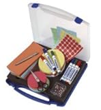 FRANKEN 1 X MINI-MODERATORENKOFFER 34,5 x 31 x 6 cm, Blau, Wasserfest, Transparenter Deckel, Enthält über 1100 Teile