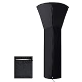 Heizpilz Abdeckung, Schutzhülle für Heizstrahler Terrassenheizung Terrassenstrahler Wetterschutzhülle, Wasserabweisend Winddicht UV-Beständige Oxford Gewebe, 226x89x48 cm