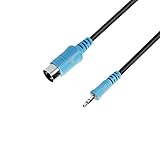 Adam Hall Cables 3 STAR BW MIDI 0060 - Midikabel, 6,3mm Klinkenstecker stereo auf 5-Pol MIDI-Stecker, schwarz, 0,6m