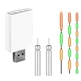 Float Ladegerät - Satz wiederaufladbarer Batterien für CR425 Fischerei Float mit Doppel -Loch -Ladegerät | Electronic Floats Batteries Night Fishing Accessoires | Essentielles Zubehör für
